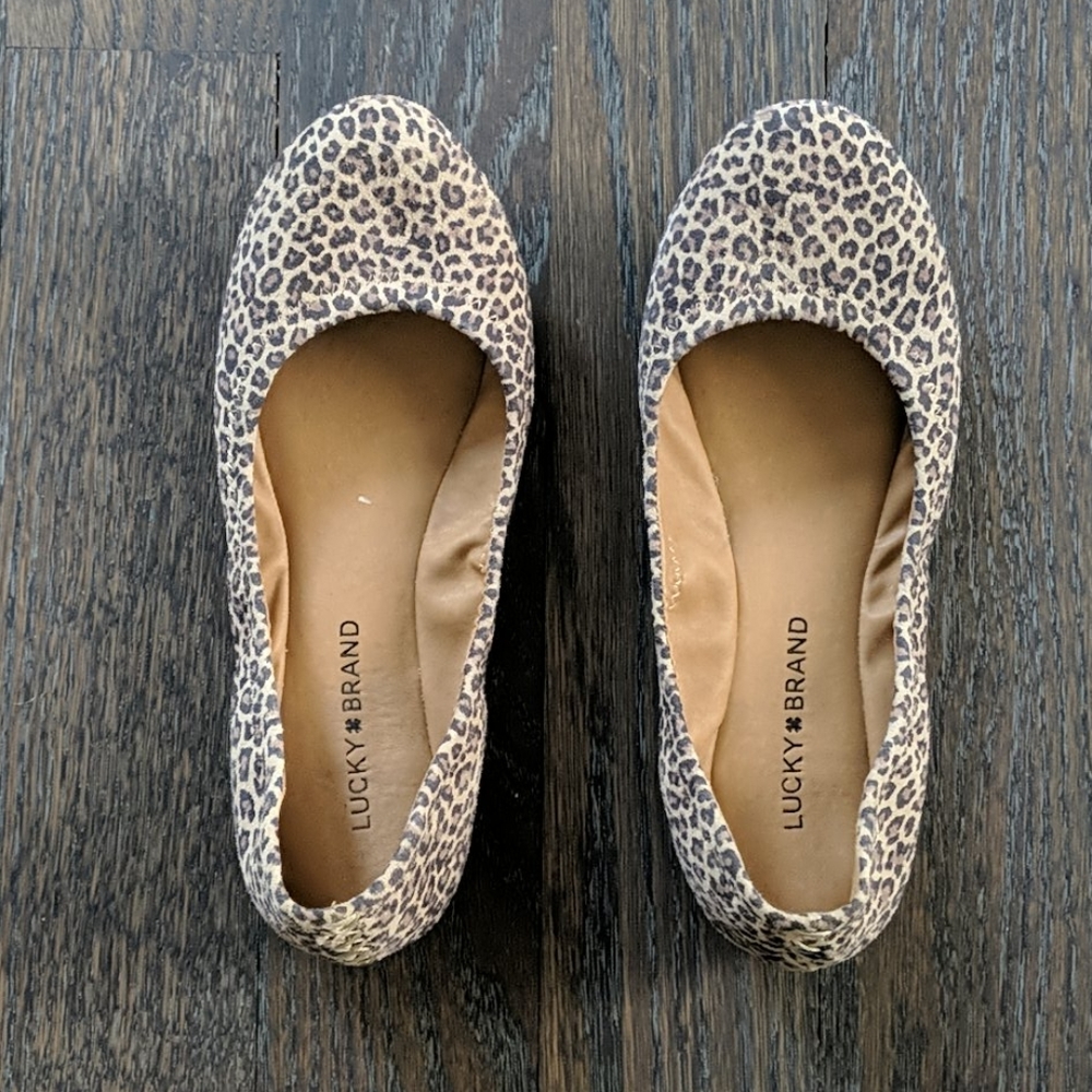 Lucky Brand leopard flats